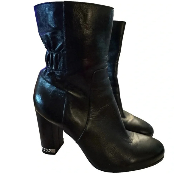 MICHAEL KORS Vintage Dolores Side Zip Bootie Black Leather - Picture 6 of 10